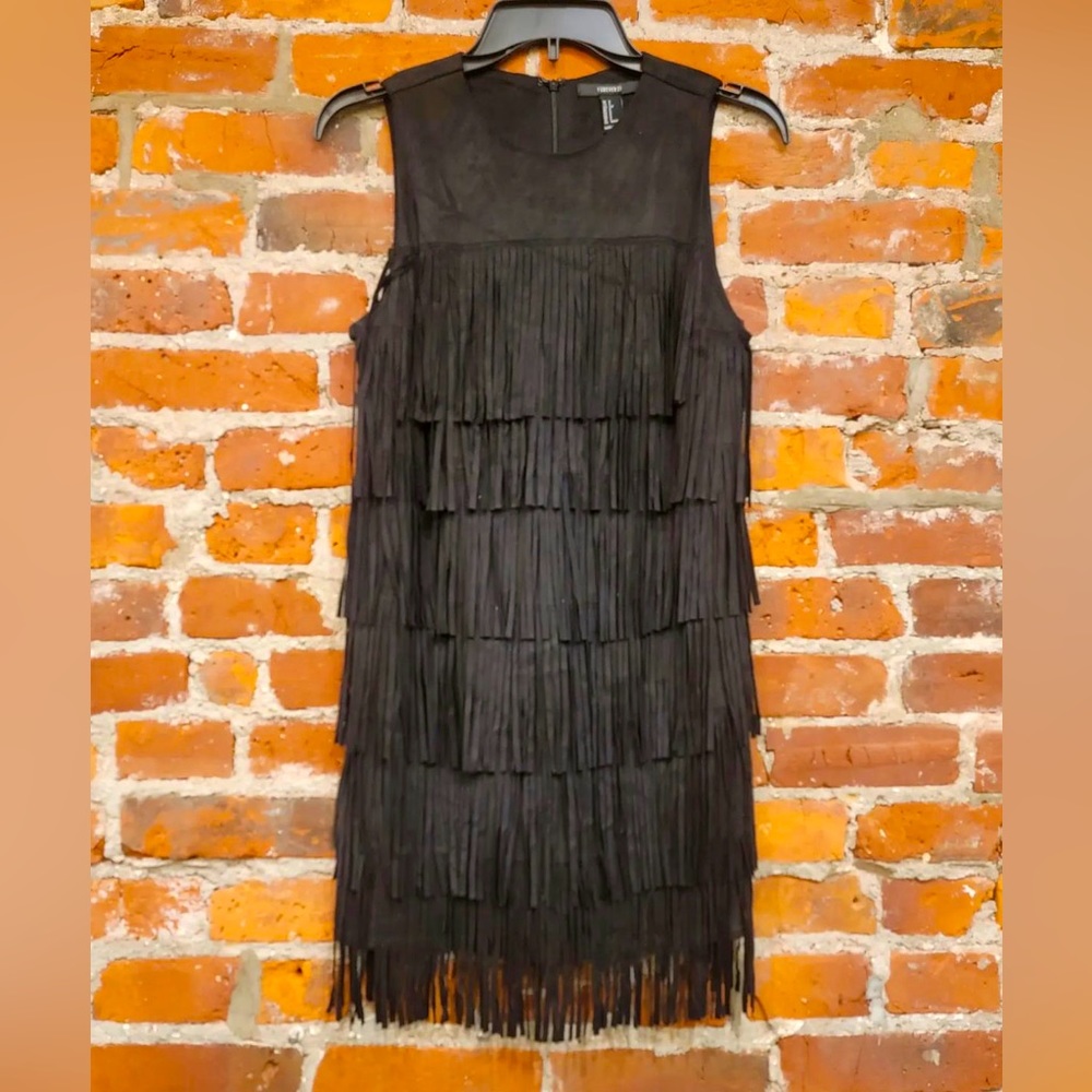 Zara Fringe Black Dress